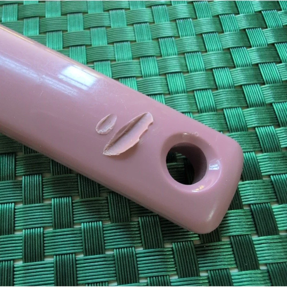 EKCO Spatula Slotted Pink Nylon Turner With Plastic Handle Vtg USA *Handle Melts